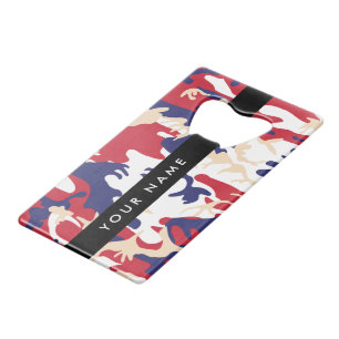 Onafhankelijkheidsdag Camouflage Jouw naam Persona Kredietkaart Flessenopener