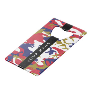 Onafhankelijkheidsdag Camouflage Jouw naam Persona Kredietkaart Flessenopener
