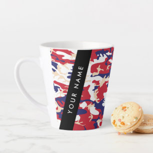 Onafhankelijkheidsdag Camouflage Jouw naam Persona Latte Mok