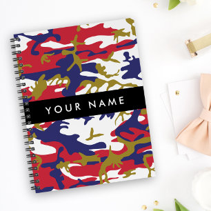 Onafhankelijkheidsdag Camouflage Jouw naam Persona Notitieboek