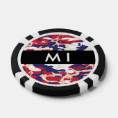Onafhankelijkheidsdag Camouflage Jouw naam Persona Poker Chips (Enkel)