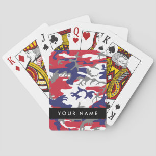 Onafhankelijkheidsdag Camouflage Jouw naam Persona Pokerkaarten