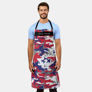 Onafhankelijkheidsdag Camouflage Jouw naam Persona Schort