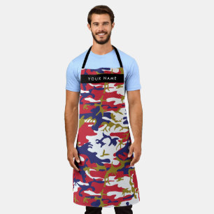Onafhankelijkheidsdag Camouflage Jouw naam Persona Schort