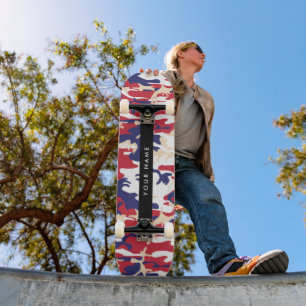 Onafhankelijkheidsdag Camouflage Jouw naam Persona Skateboard