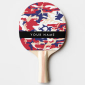 Onafhankelijkheidsdag Camouflage Jouw naam Persona Tafeltennisbatje (Achterkant)
