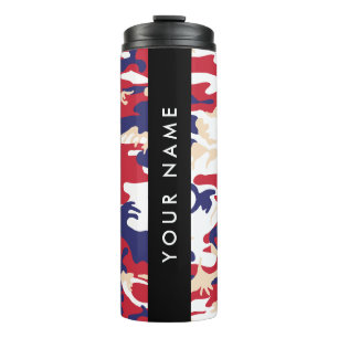 Onafhankelijkheidsdag Camouflage Jouw naam Persona Thermosbeker