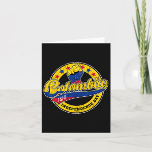Onafhankelijkheidsdag Colombia Vlag Retro Vintage  Kaart