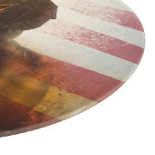 Onafhankelijkheidsdag cowboy afbeelding. snijplank (Hoek)