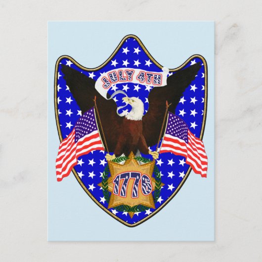 Onafhankelijkheidsdag Eagle Briefkaart (Voorkant)