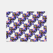 Onafhankelijkheidsdag Eagle Fleece Deken (Voorkant (Horizontaal))