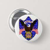 Onafhankelijkheidsdag Eagle Ronde Button 5,7 Cm (Voorkant /achterkant)