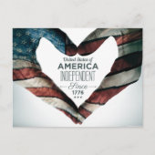 Onafhankelijkheidsdag en vierde juli briefkaart (Voorkant)