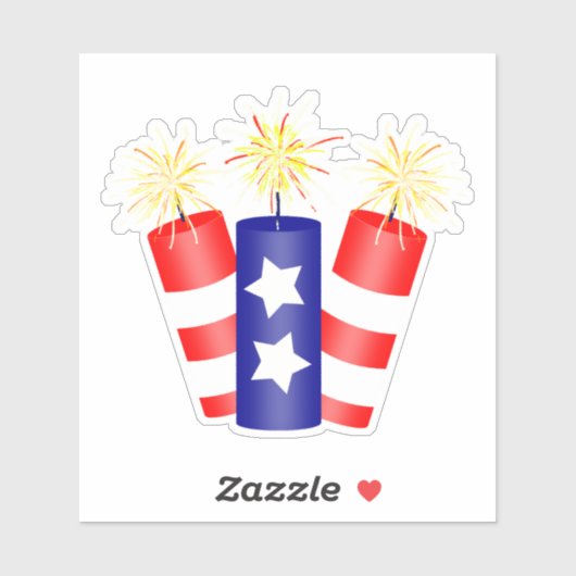 Onafhankelijkheidsdag Firecrackers Sticker (Vel)