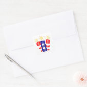Onafhankelijkheidsdag Firecrackers Vierkante Sticker (Envelop)