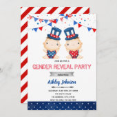 Onafhankelijkheidsdag geslacht onthulling feest ui kaart (Voorkant / Achterkant)