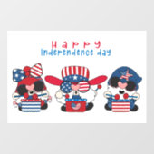 Onafhankelijkheidsdag Gnomen Window Cling Raamsticker (Vel)