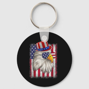 Onafhankelijkheidsdag Happy 4th of July Design Vin Sleutelhanger