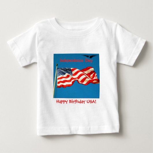 Onafhankelijkheidsdag Happy Birthday USA Baby T-Sh (Voorkant)