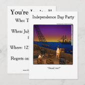 Onafhankelijkheidsdag Humor Feest Uitnodigingen (Voorkant / Achterkant)
