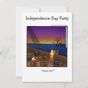 Onafhankelijkheidsdag Humor Feest Uitnodigingen