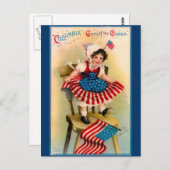  Onafhankelijkheidsdag meisje Briefkaart (Voorkant / Achterkant)