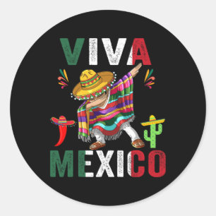 Onafhankelijkheidsdag Mexicaanse Mannen Vrouwen Ki Ronde Sticker