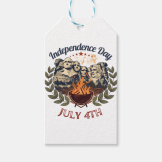 Onafhankelijkheidsdag Mount Rushmore 4 juli Cadeaulabel