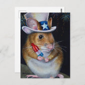 Onafhankelijkheidsdag muis nr. 2 Waterverf art. Briefkaart (Voorkant / Achterkant)