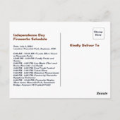 Onafhankelijkheidsdag of 4 juli Onroerend goed Briefkaart (Achterkant)