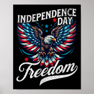 Onafhankelijkheidsdag patriottische adelaar sterre poster
