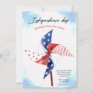 Onafhankelijkheidsdag Pinwheel uitnodiging