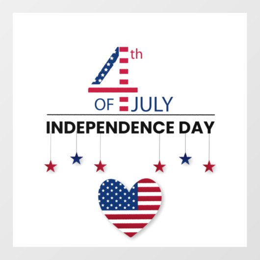 Onafhankelijkheidsdag Raamsticker (Vel)