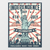  Onafhankelijkheidsdag Raamsticker (Vel)