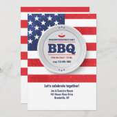 Onafhankelijkheidsdag Rode, Witte en Blauwe Uitnod Kaart (Voorkant / Achterkant)