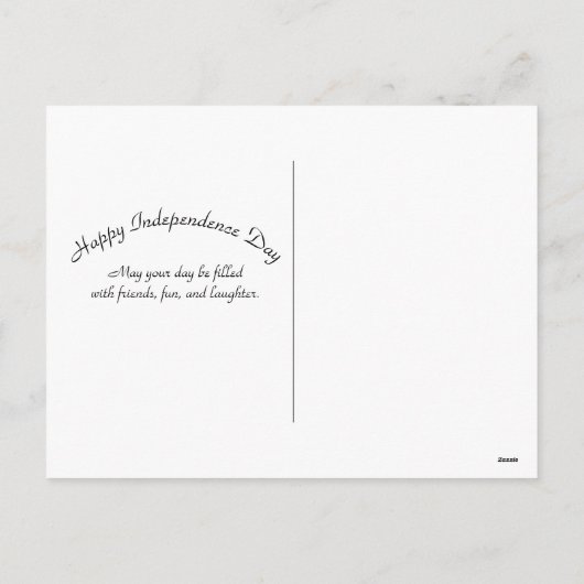 Onafhankelijkheidsdag Rood White Blue Patriottic Feestdagenkaart (Achterkant)