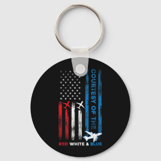 Onafhankelijkheidsdag Rood Wit Blauw Amerika Vlag Sleutelhanger