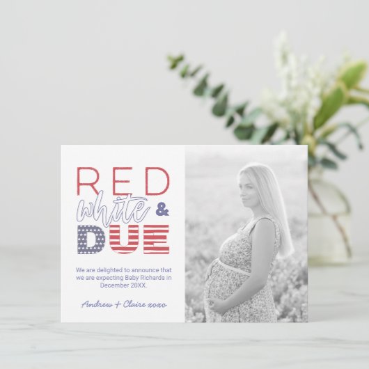 Onafhankelijkheidsdag Rood Wit En Komende Foto Zwa Aankondiging (Staand voorkant)