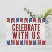 Onafhankelijkheidsdag Tailgate 4 juli Glitter Uitn Kaart (Staand voorkant)
