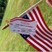 Onafhankelijkheidsdag tussen kerk, school of organ cadeaulabel