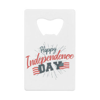 Onafhankelijkheidsdag Typografie Kredietkaart Flessenopener