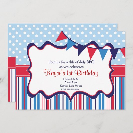 Onafhankelijkheidsdag Uitnodiging (Voorkant / Achterkant)