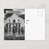 Onafhankelijkheidsdag van Alamo Texas Briefkaart (Achterkant)
