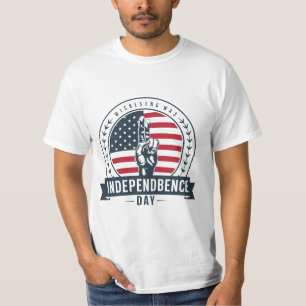 Onafhankelijkheidsdag van Patriottische sterren en T-shirt