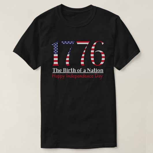 Onafhankelijkheidsdag (Verenigde Staten) 1776 T-shirt (Design voorkant)