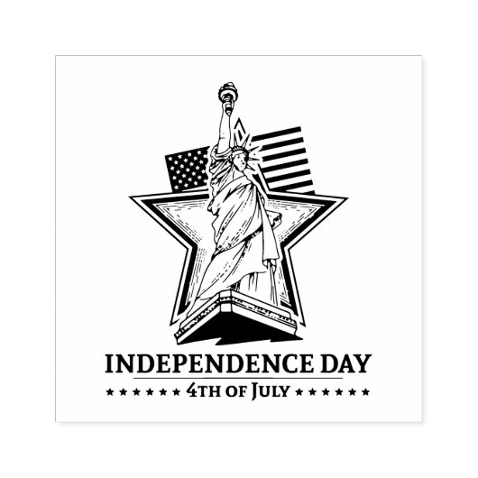 Onafhankelijkheidsdag Vrijheidsbeeld Rubberstempel (Afrduk)