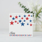 Onafhankelijkheidsdag VS 4 juli aangepaste uitnodi Kaart (Staand voorkant)