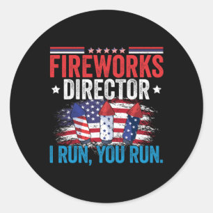 Onafhankelijkheidsdag Vuurwerk Directeur Ik Ren Ji Ronde Sticker
