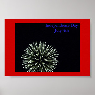 Onafhankelijkheidsdag vuurwerk poster