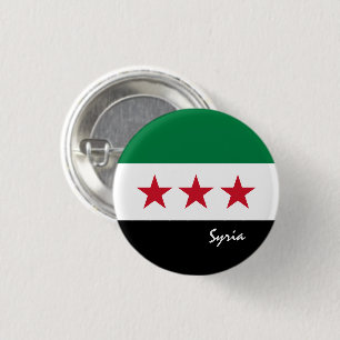 Onafhankelijkheidsknop Syrië, patriottische Syrisc Ronde Button 3,2 Cm